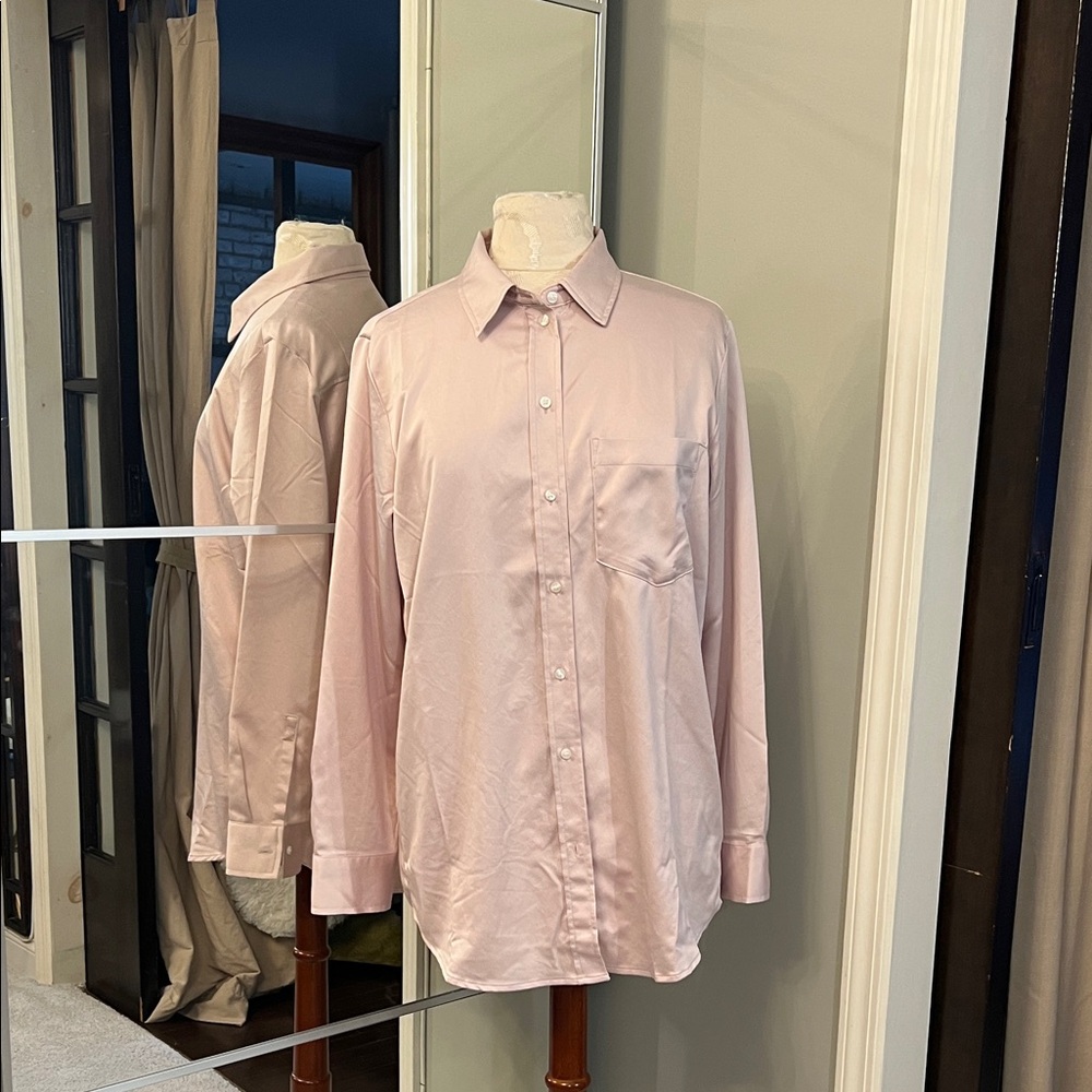 GAP Boyfriend Light Pink Long Sleeve Dress‎ Shirt